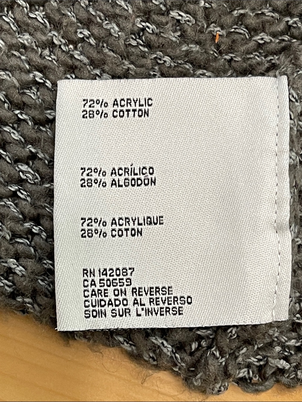 Simply Noelle Gray Knit Button Turtleneck Poncho Sweater Cape Size L/XL - Picture 7 of 15